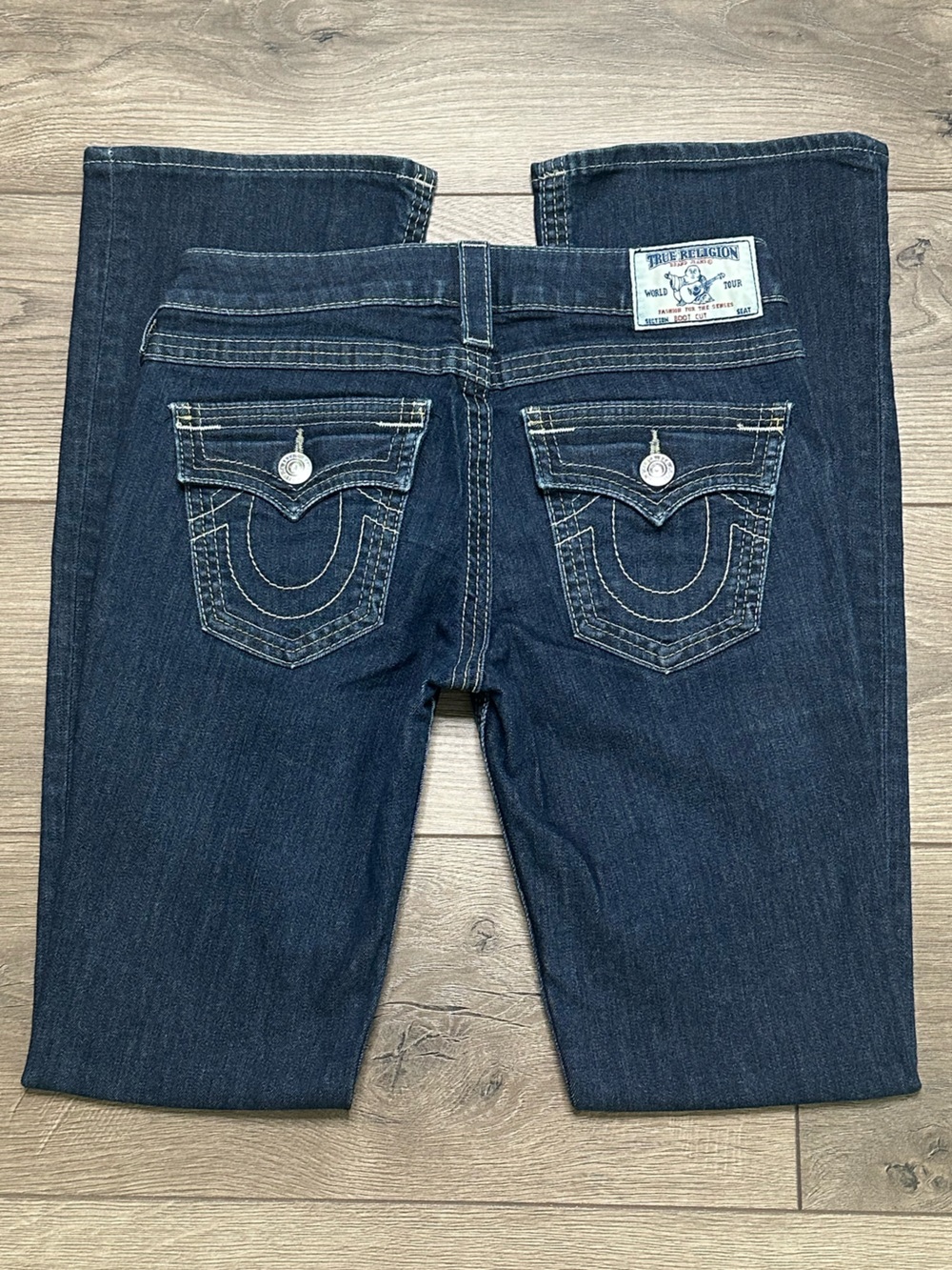Y2K True Religion 31" Low Rise Bootcut Flap Pocket Classic Made In USA Jeans 26